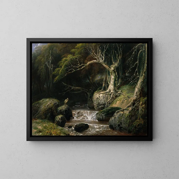Landscape Solitude - Richard Westall — framed artwork on a wall