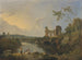 Italiaans landschap 's ochtends - Richard Wilson — weergave van het kunstwerk