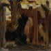 Rizpah painting, color sketch - Frederic Leighton — artwork view