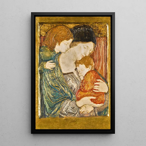 Relief avec une mère et des enfants - Robert Anning Bell — ingelijst kunstwerk aan de muur