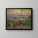 Rouen, de Seine, uitzicht vanaf de heuvels van Caudebec - Robert Antoine Pinchon — ingelijst kunstwerk aan de muur