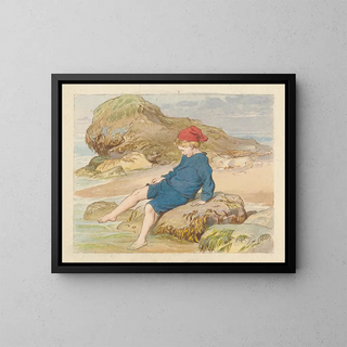 Robert Barnes - Boy Playing by the Sea.webp