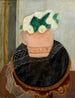 Natuurlijke stilte met witte bloemen - Robert Berény — weergave van het kunstwerk