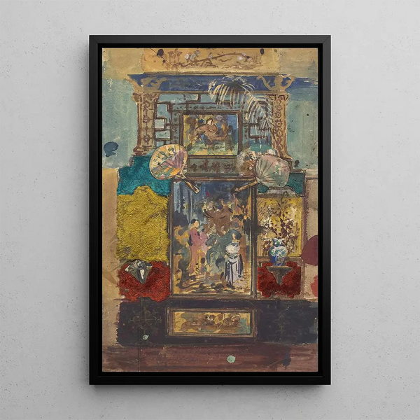 Robert Caney - Stage Set Consisting Of Painted Panels Fabrics And Fans.webp