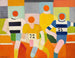 De racers - Robert Delaunay — weergave van het kunstwerk