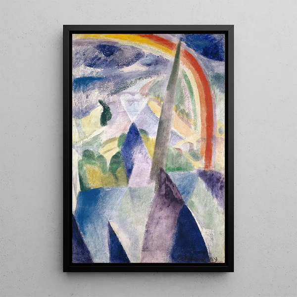 La flèche de Notre-Dame Vue de Paris Notre-Dame - Robert Delaunay — ingelijst kunstwerk aan de muur
