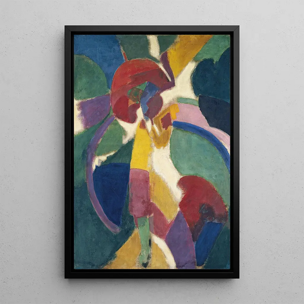 Vrouw met een parasol - Robert Delaunay — ingelijst kunstwerk aan de muur