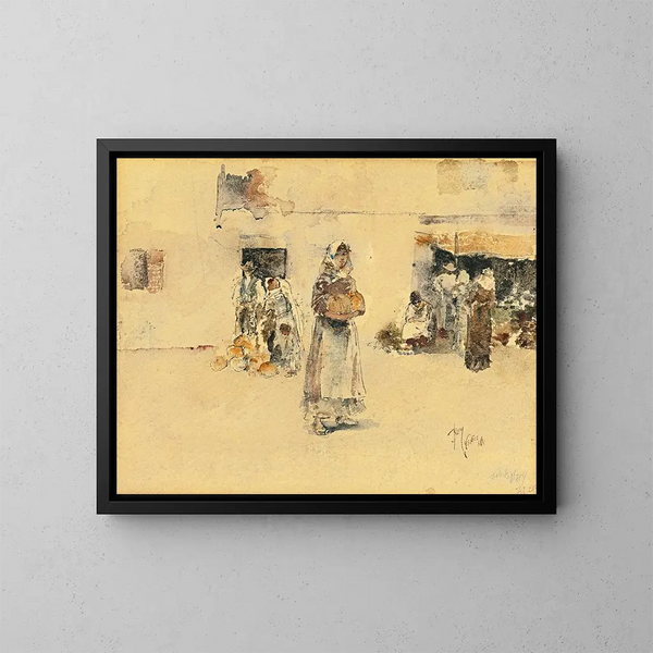 At the market - Robert Frederick Blum — framed artwork on a wall