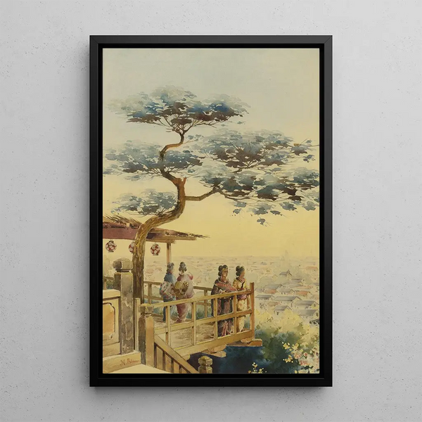Yeddo, Japan - Robert Frederick Blum — framed artwork on a wall