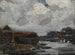 Kanaal in Haarlem, Nederland - Robert Henri — weergave van het kunstwerk