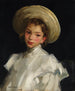 Meisje uit Nederland in wit - Robert Henri — weergave van het kunstwerk