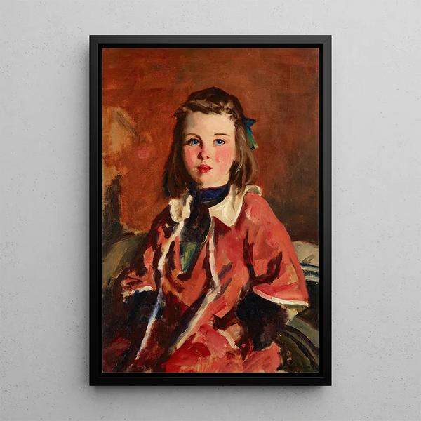 Jonge Ierse meisje - Robert Henri — ingelijst kunstwerk aan de muur