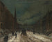 van een Straatscène met sneeuw, 57th Street, NYC - Robert Henri — weergave van het kunstwerk