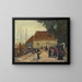 Straatscène in Volendam - Robert Henri — ingelijst kunstwerk aan de muur