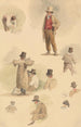 Un bûcheron et autres études - Robert Hills — weergave van het kunstwerk