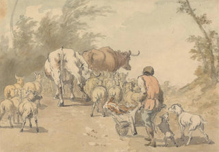 Robert Hills - Drove of Sheep and Cows.webp