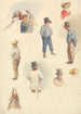 Ouvriers agricoles et autres études - Robert Hills — weergave van het kunstwerk