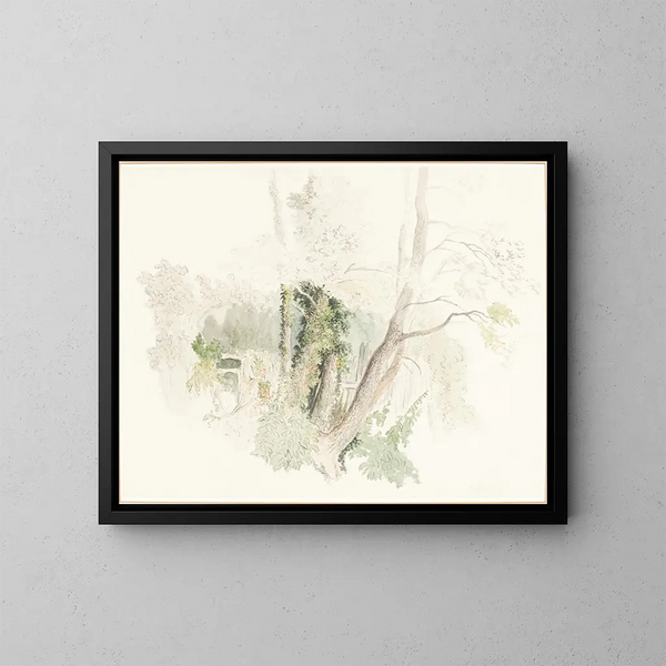 Trees at Beddington - Robert Hills — framed artwork on a wall