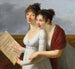 Portret van twee elegant geklede dames - Robert Jacques François Lefèvre — weergave van het kunstwerk