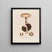 Agaricus campestris of paddenstoel uit het veld - Robert John Thornton — ingelijst kunstwerk aan de muur