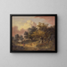 Landschapschilderij met vrouw en kind wandelend op een pad - Robert Ladbrooke — ingelijst kunstwerk aan de muur