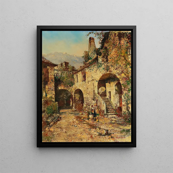 Ferme à Weissenkirchen - Robert Russ — framed artwork on a wall