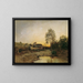 Landschap met vijver en bomen - Robert Russ — ingelijst kunstwerk aan de muur