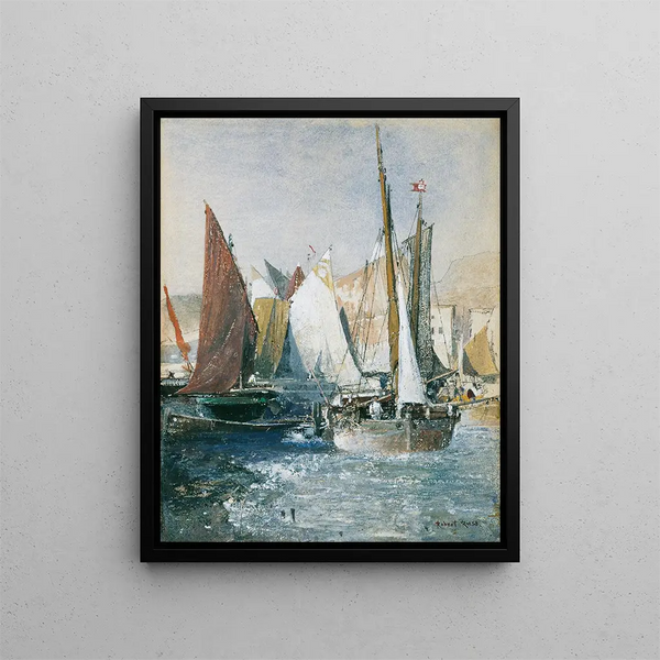 Sailing Ships - Robert Russ — framed artwork on a wall