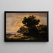 Landschapskunstdruk met familie aan de rand van het meer - Robert S. Duncanson — ingelijst kunstwerk aan de muur