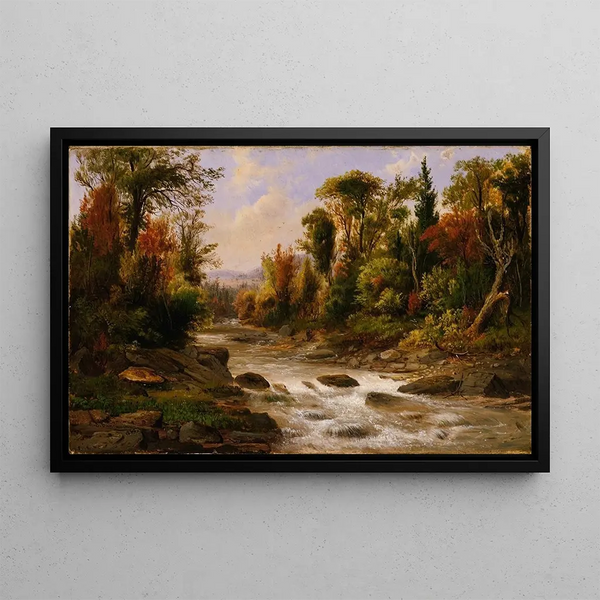 Saint Anne, Eastern Canada, 1863 - Robert S. Duncanson — framed artwork on a wall