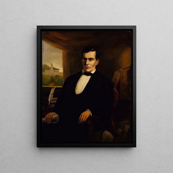 Portrait of Freeman Cary - Robert S. Duncanson — framed artwork on a wall