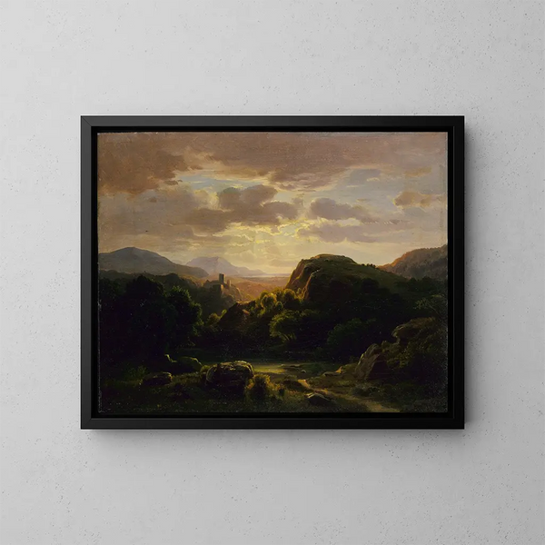 Souvenirs d'une scène près d'Auerbach - Robert S. Duncanson — framed artwork on a wall