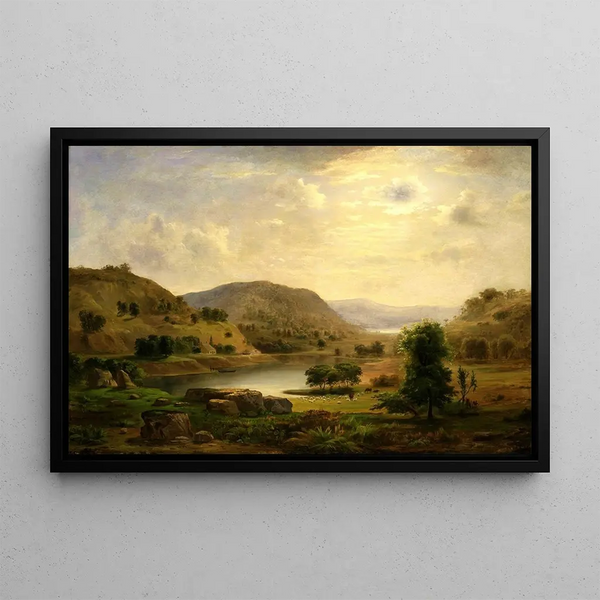 Pasture in the Valley - Robert S. Duncanson — framed artwork on a wall