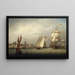 Haven van Boston - Robert Salmon — ingelijst kunstwerk aan de muur