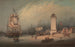 Het Vuurtoren Onderkant van North Shields - Robert Salmon — weergave van het kunstwerk