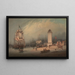 Het Vuurtoren Onderkant van North Shields - Robert Salmon — ingelijst kunstwerk aan de muur