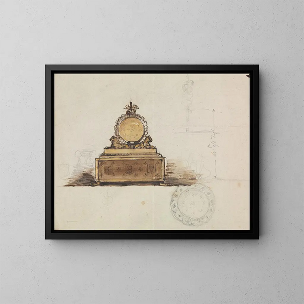 Study for a piece of furniture - Robert Smirke — framed artwork on a wall