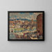 Een molenstad aan de rivier - Robert Spencer — ingelijst kunstwerk aan de muur