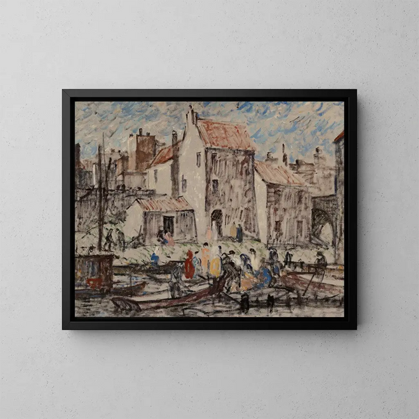 La fête en bateau - Robert Spencer — framed artwork on a wall