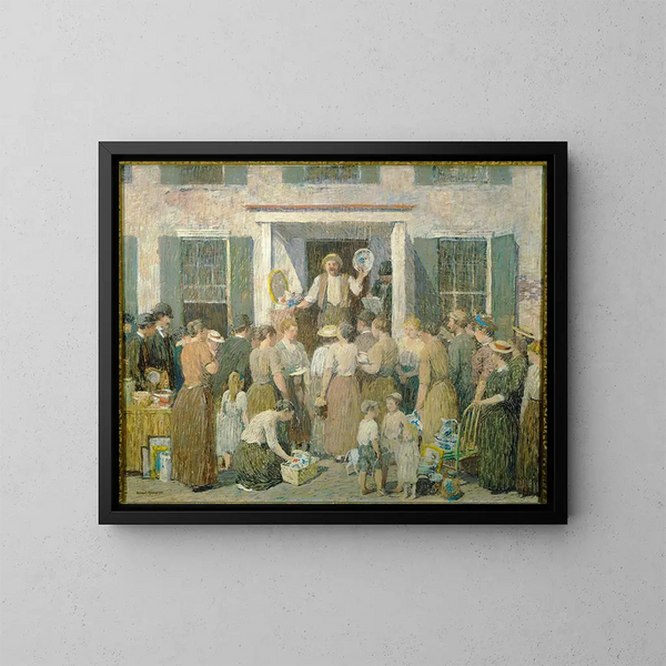 The Auction - Robert Spencer — framed artwork on a wall
