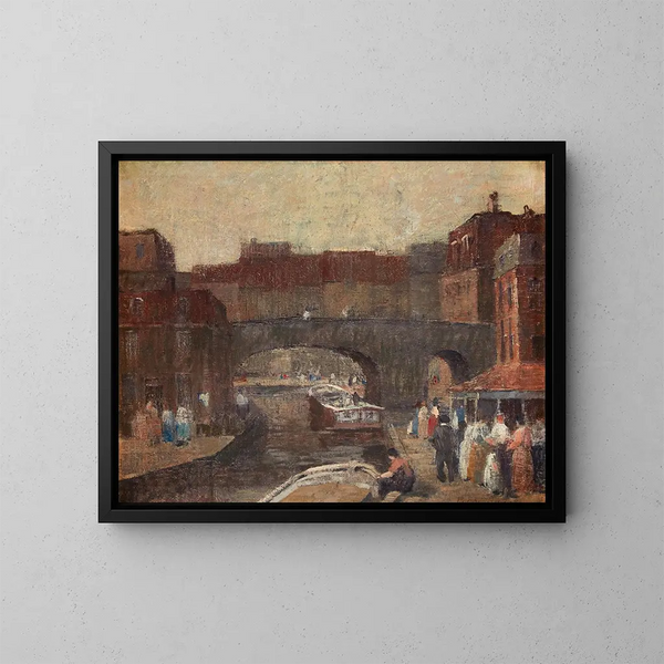 The Old Town - Robert Spencer — framed artwork on a wall
