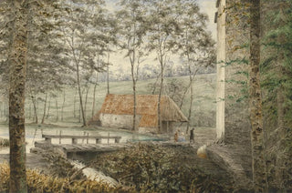 Robert Streatfeild - Boulogne France a Mill in a Wooded Valley.webp