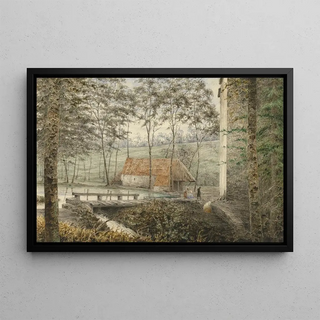 Robert Streatfeild - Boulogne France a Mill in a Wooded Valley.webp