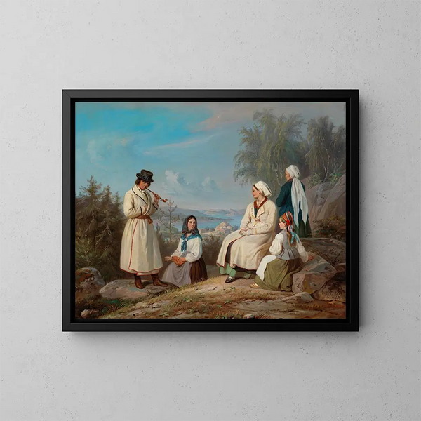 La paysannerie de Kurkijoki - Robert Wilhelm Ekman — framed artwork on a wall