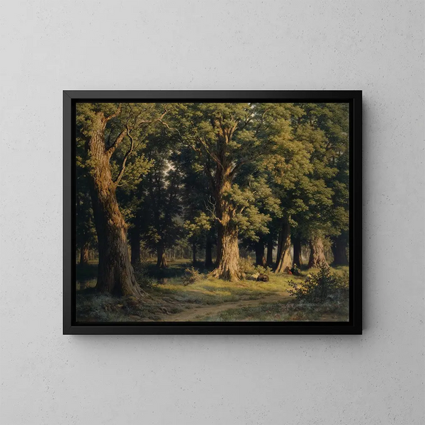 Bosquet near Lucerne - Robert Zünd — framed artwork on a wall