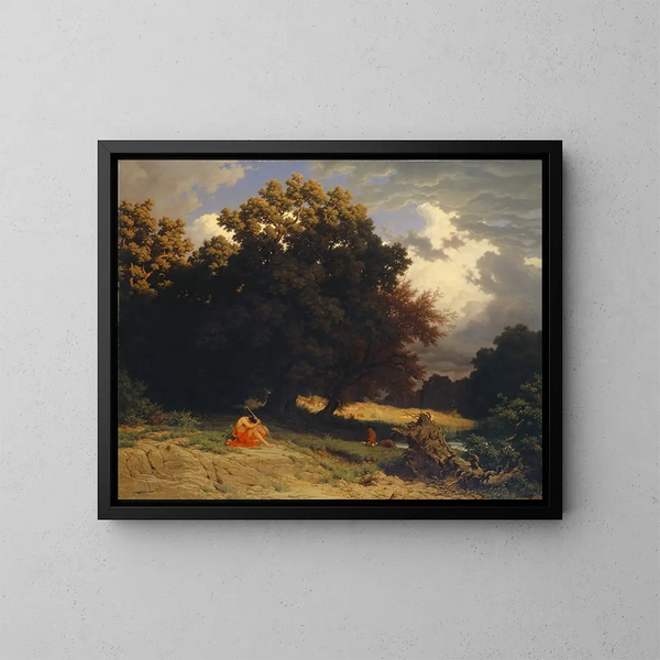 The Prodigal Son - Robert Zünd — framed artwork on a wall