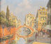 Canal in Venetië - Roberto Iras Baldessari — weergave van het kunstwerk