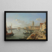 van Venetië met het Dogepaleis, de Campanile van San Marco en Santa Maria della Salute - Roberto Roberti — ingelijst kunstwerk aan de muur