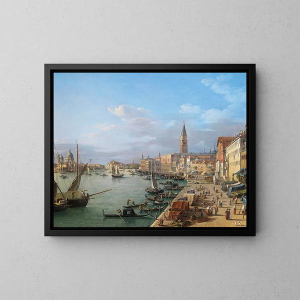 Riva degli Schiavoni, Venetië - Roberto Roberti — ingelijst kunstwerk aan de muur