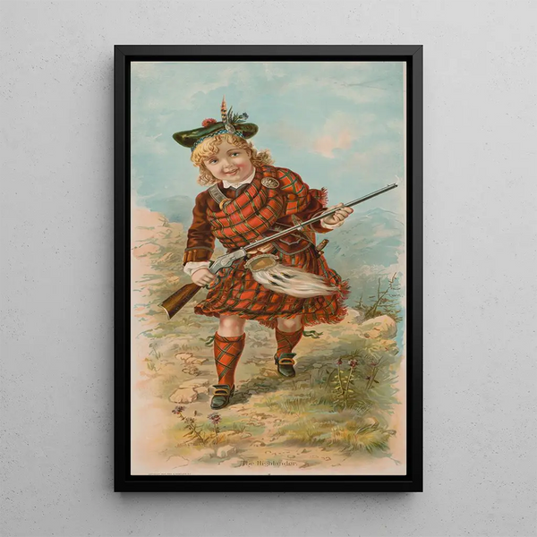 De bergbeklimmer - Rode Brand — ingelijst kunstwerk aan de muur